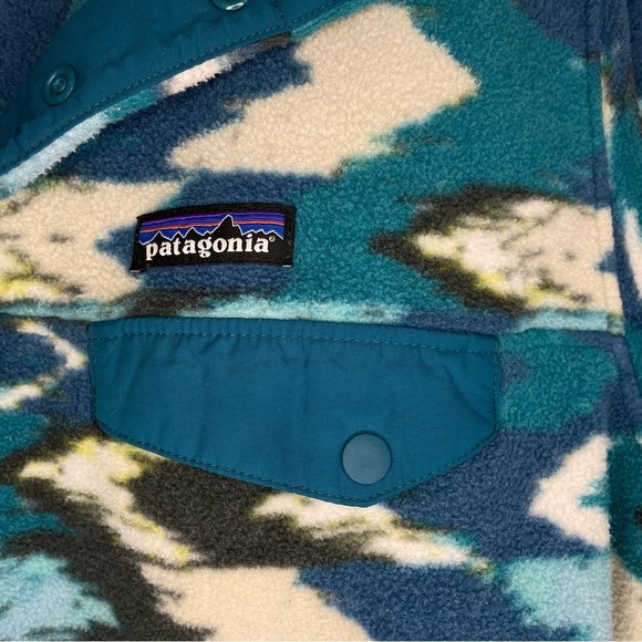 Vintage Med Synchilla Trout Tales Elwha Blue Snap-T Fleece - Picture 8 of 16